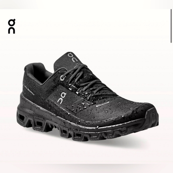 On Running Shoes - Size 8 New Women's ON Cloudventure Waterproof Black Trail Shoes